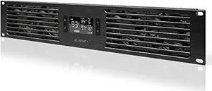 ac infinity cloudplate t7n, rack mount fan panel 2u, intake airflow, for cooling av, home theater, network 19" racks