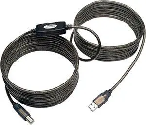 Tripp Lite USB 2.0 Hi-Speed A/B Active Repeater Cable (M/M) 25-ft. (U042-025)