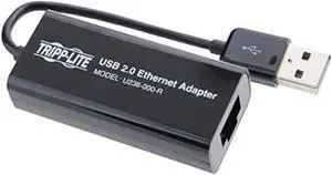 tripp lite usb 2.0 hi-speed to ethernet nic network adapter, 10/100 mbps (u236-000-r)