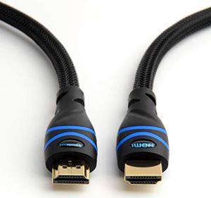 bluerigger 4k hdmi cable (25 feet, black,4k 60hz, high speed, nylon braided)