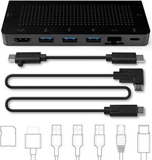 twelve south staygo | usb-c hub for type c macbooks, laptops and ipad pro with included 1 meter desktop cable + stowable travel