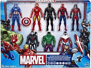 marvel avengers action figures - iron man, hulk, black panther, captain america, spider man, ant man, war machine & falcon! (8