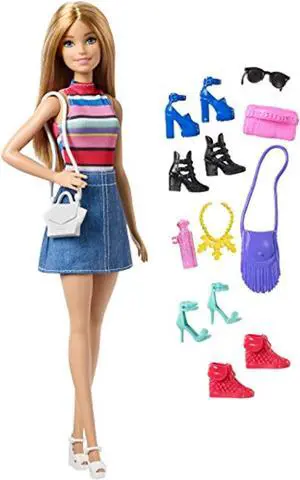 barbie doll and accessories, blonde
