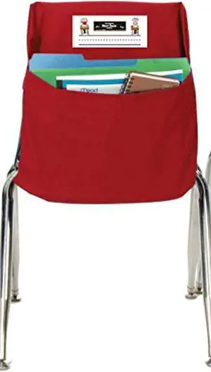 seat sack storage pocket, standard, 14 inches, red
