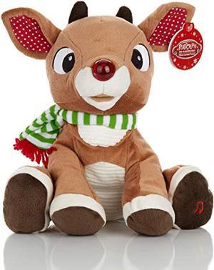 rudolph the red  nosed reindeer  stuffed animal plush toy with music  lights