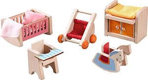 haba little friends children's nursery room - dollhouse furniture for 4" bendy dolls