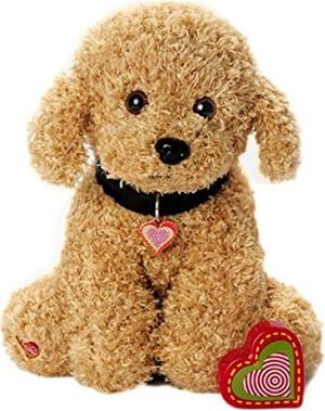 my baby's heartbeat bear furbaby's: doodle stuffed animal with 20 second voice recordable heart - doodle