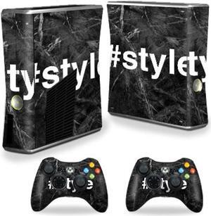 mightyskins skin compatible with xbox 360 s slim + 2 controllers - style | protective, durable, and unique vinyl decal wrap cov