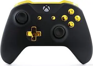 black/gold un-modded custom controller compatible with xbox one s/x unique design (with 3.5 jack) black/gold un-modded custom controller compatible with xbox one s/x unique design (with 3.5 jack)