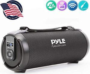 wireless portable bluetooth boombox speaker - 100 watt rechargeable boom box speaker portable music barrel loud stereo system w