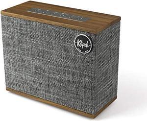 klipsch heritage groove portable bluetooth speaker in walnut