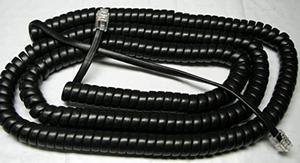 Lot of 10 Charcoal Black 25 Ft LONG Handset Phone Cords for Mitel 5000 IP Series (10-Pack) with 6" Tail / Lead / Leader by DIY-BizPhones