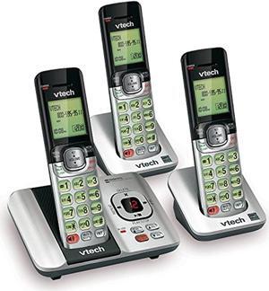 vtech cs6529-3 3-handset expandable cordless phone with answering system-caller id/call waiting & backlit display/keypad