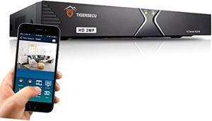 tigersecu super hd 1080p h.265+ 16-channel hybrid 5-in-1 dvr nvr security video recorder, supports analog and onvif ip cameras