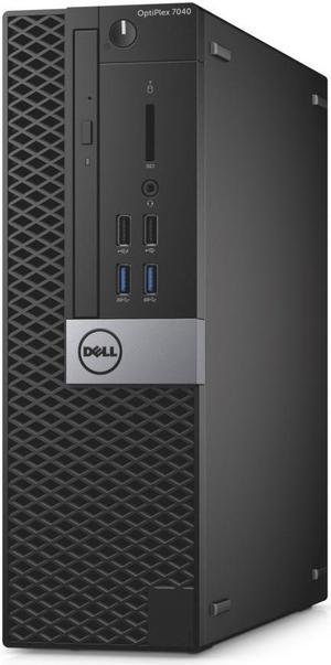 Dell OptiPlex 7040 SFF Desktop Computer, Intel® Core™ i5-6500 3.2 GHz (6M Cache, up to 3.60 GHz), 256 GB SSD, 16 GB DDR4, DVD-ROM, Windows 10 Pro, Grade A, 1 Year Limited Warranty