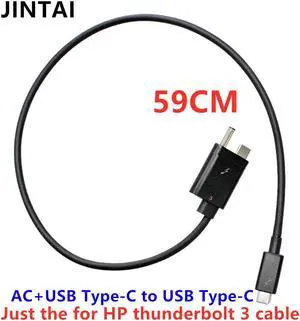 For HP Thunderbolt 3 cable: Custom End (AC+USB Type-C to USB Type-C) 59CM 855117-001