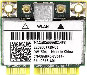Card for Dell Latitude E6530 Wi-Fi DW1504 802.11b/g/n WLAN BCM94313HMG2L 86RR6