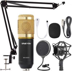 YOTTO USB Microphone Cardioid Condenser Mic 192KHz/24bit Plug and Play  Professional Studio Podcast Microphone with Adjustable Microphone Stand  Suspension Scissor Boom Arm, Pop Filter, Shock Mount 