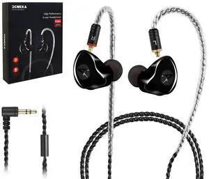 in Ear Monitor Headphones, HiFi Stereo IEM Earphones, Dynamic Dual Driver Wired Earbuds with Detachable Cable, Noise Canceling Headset for Singers Musicians Drummers Audiophile (Black) in Ear Monitor Headphones, HiFi Stereo IEM Earphones, Dynamic Dual Driver Wired Earbuds with Detachable Cable, Noise Canceling Headset for Singers Musicians Drummers Audiophile (Black)
