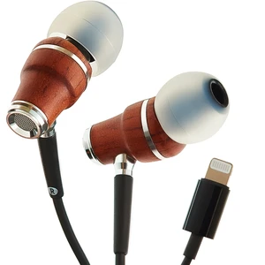 Premium Wooden Wired Earbuds with Microphone (Lightning) Compatible with iPhone 14, 13, 12, 11 (Pro, Max), SE, X, XS, XR, 8, 7, 6, 5 / iPad 9 & earlier, and other Lightning devices Premium Wooden Wired Earbuds with Microphone (Lightning) Compatible with iPhone 14, 13, 12, 11 (Pro, Max), SE, X, XS, XR, 8, 7, 6, 5 / iPad 9 & earlier, and other Lightning devices