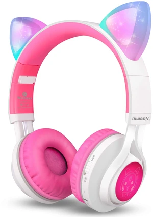 CT-7 Cat-Ear Kids Bluetooth Headphones, with Mic and Volume Control Bluetooth 5.3, Wired/Wireless, 50H Playtime, USB C, foldable and lightweight design, skin-friendly material for Travel/School CT-7 Cat-Ear Kids Bluetooth Headphones, with Mic and Volume Control Bluetooth 5.3, Wired/Wireless, 50H Playtime, USB C, foldable and lightweight design, skin-friendly material for Travel/School