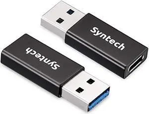 USB-C to USB Adapter (2-Pack),USB Type C Female to USB 3.0 Male Adapter, Female USB-C 3.1 to USB-A Male Adapter,Compatible USB-C Charge Cable,Laptops Wall Chargers USB A Interface