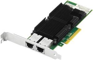 10Gb PCI-E NIC Network Card for Intel X550-T2, Dual RJ45 Port, with Intel Intel X550 Controller, 10G PCI Express LAN Adapter Support Windows Server/Linux/VMware