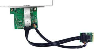 LR-LINK 2212PF-SFP M.2A+E Key Single Port Gigabit SFP Ethernet Network Adapter (Intel l210 Based)