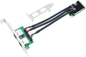 LR-LINK 2217PT Mini PCIe Duad-port Gigabit Ethernet Network Adapter (Intel I350 Chip Based)