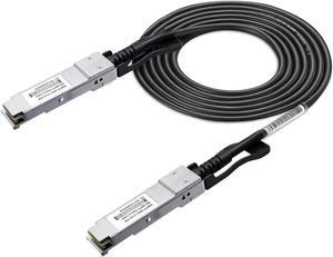 LR-LINK QSFP+ Network Ethernet Cable 40GBase QSFP+-DAC-5M Compatible 40G Passive Direct Attach Copper Twinax Cable and Backward Compatibility AC coupled inputs and outputs