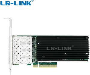 LR-LINK Good Performance 10Gb SFP+ PCI-EX8 3.0 Network Card NIC, with Broadcom BCM57840 Chip, Quad SFP+ Port, Support Windows Server/Linux/VMware/RHEL/CentOS/FreeBSD