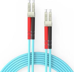 LR-LINK 5m Fiber Patch Cable with LC to LC Multimode  Duplex Fiber Optic Jumper Cord Universal Compatibility for 10G Fiber Transceiver High-Speed Data Transfer