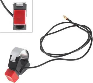 Motorcycle Accessories Black 22MM Steering Wheel Square Start Button Flameout Switch for Motorcycle Universal