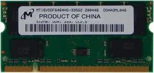 HP 313087-005 Micron 512MB DDR333 SODIMM Memory MT16VDDF6464HG-335G2