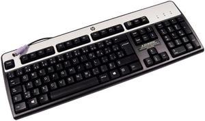 HP French Canadian JB Win-8 PS2 Keyboard 434820-127 KB-0316 Black-Silver