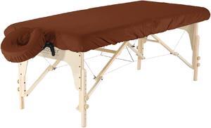 Master Massage Dignity & Luxury Microfiber Table Cover Set 2 Piece Set Dark Chocolate - Machine Washable
