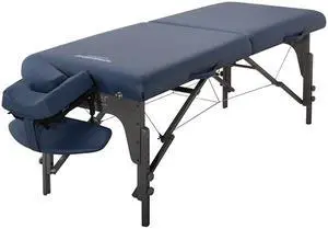 Master Massage 31" Extra Wide Montclair Pro Memory Foam Portable Massage Table Package with Reiki - Royal Blue