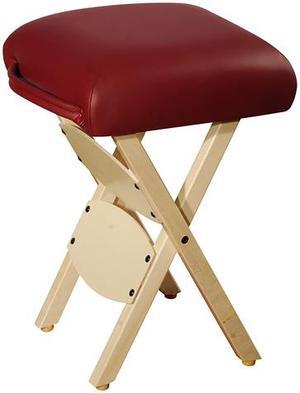 MT Massage Wooden Handy/Folding Massage Stool Burgundy