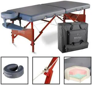 Master Massage Newport 30" Professional Portable Massage Table Package Royal Blue