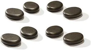 Master Massage Basalt Hot Stone Toe Set 8 Piece Pack (1.5 ” x 1” X0.3")