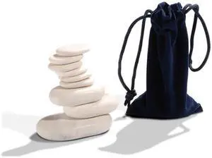 Master Massage 9 Pieces Cold Stone Set Cool White Marble Package