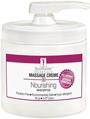 Master Massage SpaMaster Water dispersible Unscented 16 ounce Massage Cream