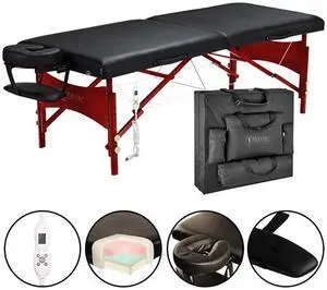 Master Massage 30" Roma Therma Top Pro Massage Table Pacakge Full Size Beauty Bed Classic Black