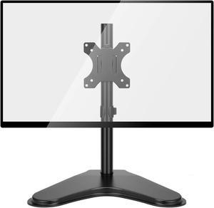 HUANUO Single LCD Monitor Stand, 2020 Upgraded Free Standing Desk Mount fits One Screen up to 32 inches,17.6 lbs. Adjustable Height, Tilt, Swivel, Rotation