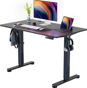 HUANUO Height Adjustable Electric Standing Desk,Memory Computer Home Office Desk, 55 x 28 Inches Sit Stand up Desk (Black)