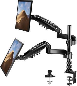 ERGEAR Dual Monitor Stand - Height Adjustable Gas Spring Double Arm Monitor Mount Desk Stand Fit Two 13 to 32 inch Screens with Clamp, Grommet Mounting Base, Each Arm Hold up to 19.8lbs