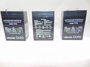 (3-Pack) UPG SLA 6-Volt F1 Terminal AGM Battery UB645