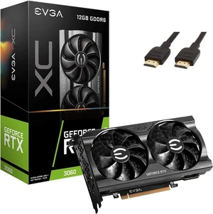 EVGA NVIDIA GeForce RTX 3060 XC 12GB DDDR6 Video Card 12G-P5-3657-KR + HDMI - NEW EVGA NVIDIA GeForce RTX 3060 XC 12GB DDDR6 Video Card 12G-P5-3657-KR + HDMI - NEW