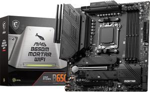 MSI MAG B650M MORTAR WIFI AM5 AMD B650 SATA 6Gb/s DDR5 Ryzen 7000 Micro ATX Motherboard