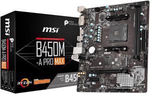 Refurbished MSI B450MA PRO MAX AM4 AMD B450 SATA 6Gbs Micro ATX AMD Motherboard